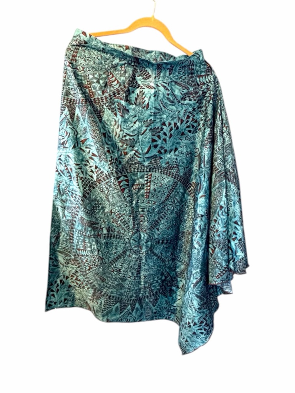 Peruvian Connection Mandala Print‎ Asymmetrical Skirt Boho Artsy Pima Cotton 10